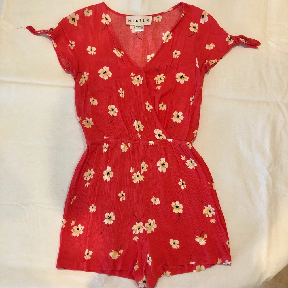 Red Flower Romper
